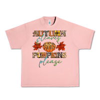 Salmon autumn leaves and pumpkins please Urban Heavy Tee - CowGirlArtShop
