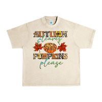 Sandshell autumn leaves and pumpkins please Urban Heavy Tee - CowGirlArtShop