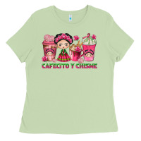 Matcha cafecito y chisme with coffee cups Ladies Tee - texasbilliewilder
