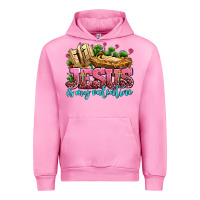 Fuchsia Pink jesus is my valentine Urban Hoodie - AdoDesignShop