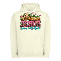Pigment Pistachio jesus is my valentine Urban Hoodie - AdoDesignShop