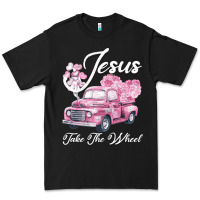 Black Leopard Floral Pink Car Jesus Take The Wheel Premium Tee - Bettercallsaul