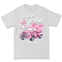 Dove Grey Leopard Floral Pink Car Jesus Take The Wheel Premium Tee - Bettercallsaul