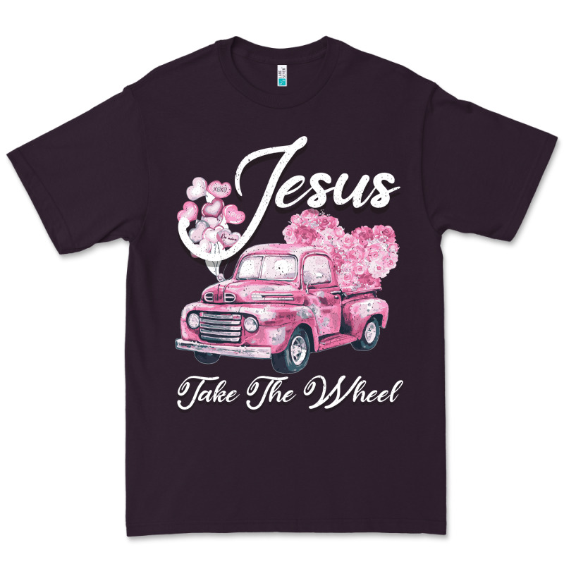 Leopard Floral Pink Car Jesus Take The Wheel Premium Tee by Bettercallsaul | Teevron