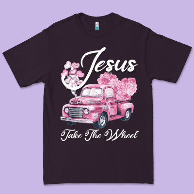 Leopard Floral Pink Car Jesus Take The Wheel Premium Tee Designed By Bettercallsaul