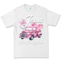 White Leopard Floral Pink Car Jesus Take The Wheel Premium Tee - Bettercallsaul
