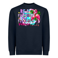 Navy bea flamingo in a flock of pigeons Heavyweight Sweatshirt - CowhideDigitalArt