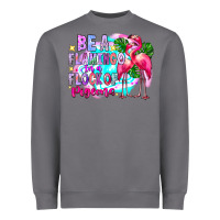 Storm bea flamingo in a flock of pigeons Heavyweight Sweatshirt - CowhideDigitalArt