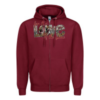 Burgundy for the love of the game Zipper Hoodie - SublimationCraftShop