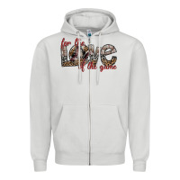Dove Grey for the love of the game Zipper Hoodie - SublimationCraftShop