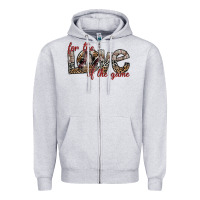 Heather Grey for the love of the game Zipper Hoodie - SublimationCraftShop