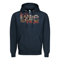 Navy for the love of the game Zipper Hoodie - SublimationCraftShop
