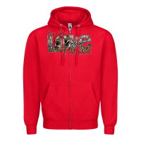 Red for the love of the game Zipper Hoodie - SublimationCraftShop