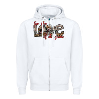 White for the love of the game Zipper Hoodie - SublimationCraftShop