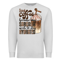 Dove Grey iced coffee because my sarcasm needs to stay hydrated Premium Sweatshirt - BarkalooDesign