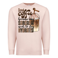 Pale Pink iced coffee because my sarcasm needs to stay hydrated Premium Sweatshirt - BarkalooDesign