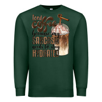 Sports Green iced coffee because my sarcasm needs to stay hydrated Premium Sweatshirt - BarkalooDesign