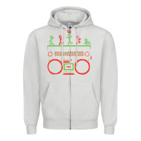 Dove Grey Check Tribe Called Quest Zipper Hoodie - trangStudio