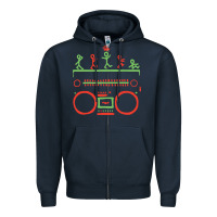 Navy Check Tribe Called Quest Zipper Hoodie - trangStudio