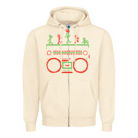 Sandshell Check Tribe Called Quest Zipper Hoodie - trangStudio