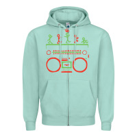 Seafoam Check Tribe Called Quest Zipper Hoodie - trangStudio