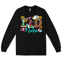 Black labor and delivery nurse Long Sleeve Tee - OliviaCreatesArt