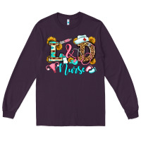 Plum labor and delivery nurse Long Sleeve Tee - OliviaCreatesArt