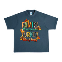Midnight Navy family thanksgiving turkey blessing Urban Heavy Tee - CowGirlArtShop