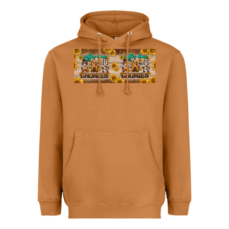 Coffee Time Gnomies 15 Oz Mug Heavyweight Hoodie by BarkalooDesign | Teevron