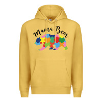 Antique Gold mama bear Premium Hoodie - CowhideDigitalArt