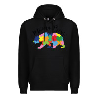 Black mama bear Premium Hoodie - CowhideDigitalArt
