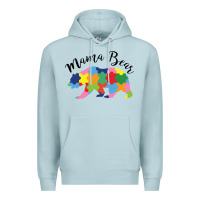 Blue Mist mama bear Premium Hoodie - CowhideDigitalArt