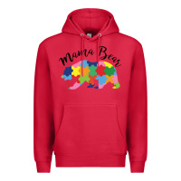 Cardinal mama bear Premium Hoodie - CowhideDigitalArt