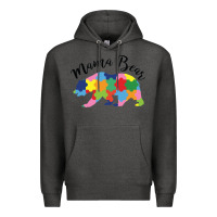 Charcoal Heather mama bear Premium Hoodie - CowhideDigitalArt