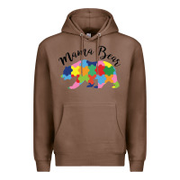 Chestnut mama bear Premium Hoodie - CowhideDigitalArt
