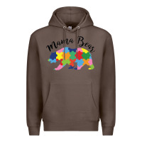 Coffee mama bear Premium Hoodie - CowhideDigitalArt