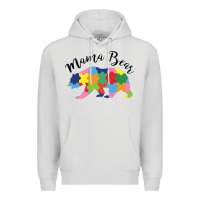 Dove Grey mama bear Premium Hoodie - CowhideDigitalArt