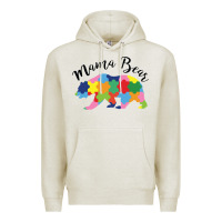 Oatmeal Heather mama bear Premium Hoodie - CowhideDigitalArt