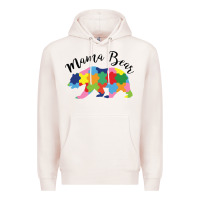 Pale Pink mama bear Premium Hoodie - CowhideDigitalArt
