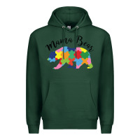 Sports Green mama bear Premium Hoodie - CowhideDigitalArt