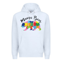 White mama bear Premium Hoodie - CowhideDigitalArt