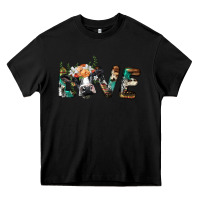 Black love with holstein cow Heavy Core Tee - BarkalooDesign