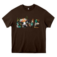 Chocolate Brown love with holstein cow Heavy Core Tee - BarkalooDesign