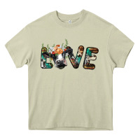 Mossy love with holstein cow Heavy Core Tee - BarkalooDesign