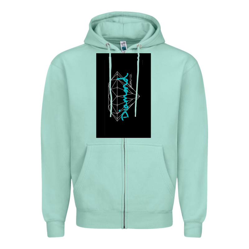 Diamond Supply Co Teal Gift Zipper Hoodie by trangStudio | Teevron