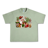 Oil Green western santa cowboy coffe cups christmas Urban Heavy Tee - CowGirlArtShop
