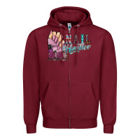 Burgundy nail hustler Zipper Hoodie - SublimationCraftShop