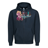 Navy nail hustler Zipper Hoodie - SublimationCraftShop
