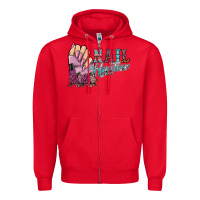 Red nail hustler Zipper Hoodie - SublimationCraftShop
