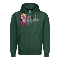 Sports Green nail hustler Zipper Hoodie - SublimationCraftShop